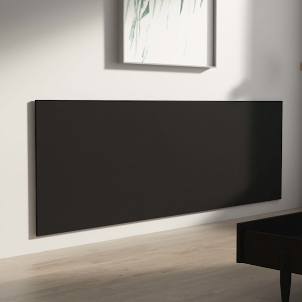 vidaXL Väggmonterad sänggavel svart 240x1,5x80 cm konstruerat trä Svart