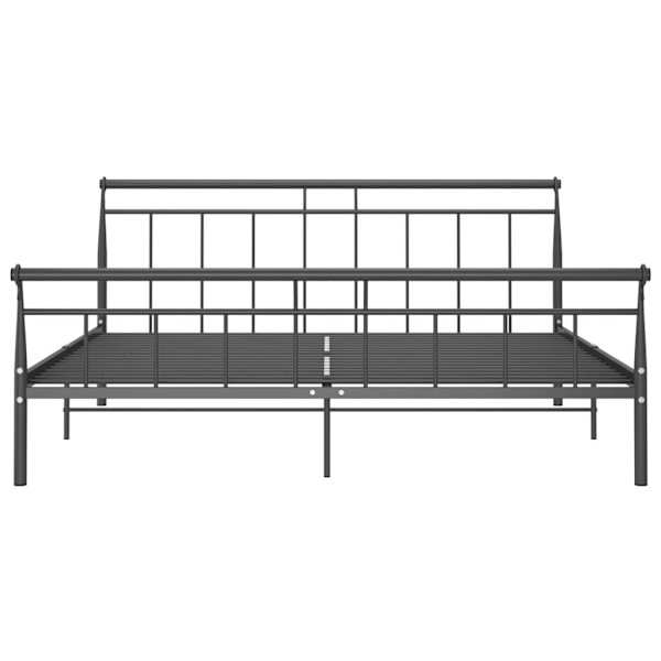 vidaXL Sängram svart metall 200x200 cm Svart