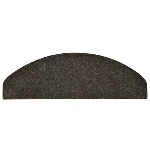 vidaXL Trappstegsmattor självhäftande 15 st antracit 65x21x4 cm brodyr Brun