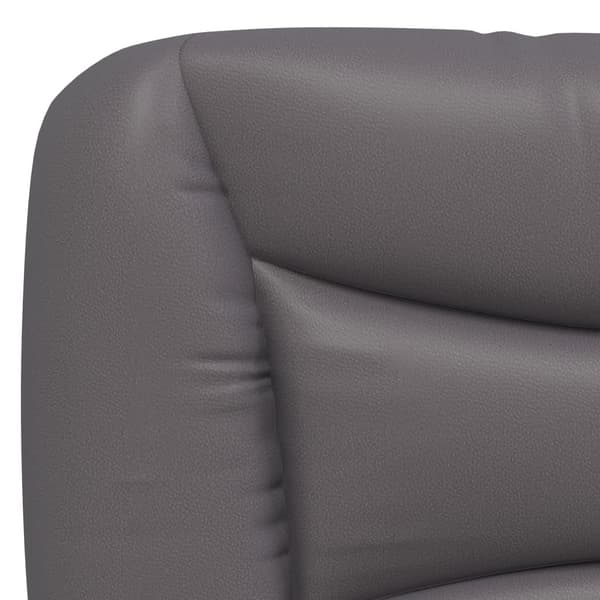 vidaXL Säng med madrass grå 200x200 cm konstläder Grå