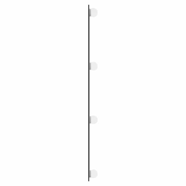 vidaXL Väggspegel med LED-belysning 30x80 cm glas rektangulär Silver