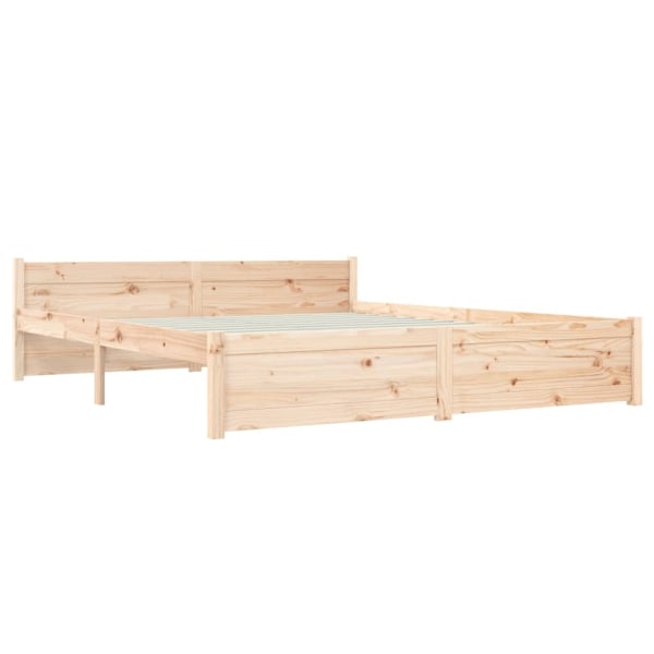 vidaXL Sängram massivt trä 150x200 cm Brun