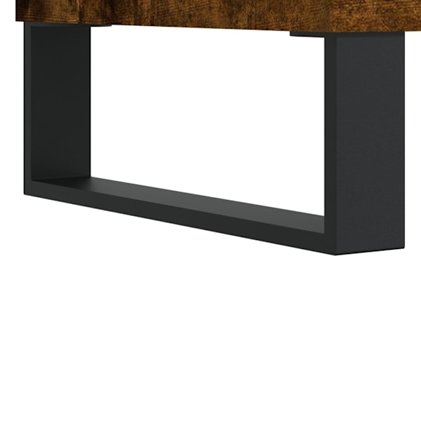 vidaXL Sängbord rökfärgad ek 40x35x50 cm konstruerat trä Brun
