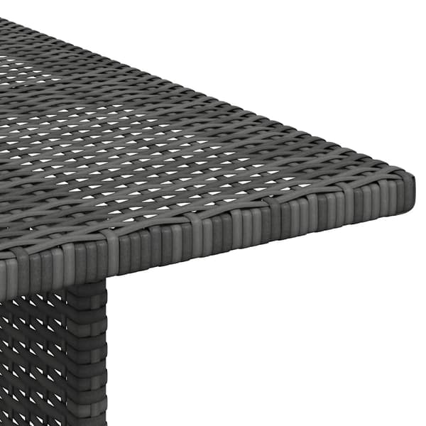 vidaXL Trädgårdsbord grå 110x70x65cm konstrotting grå