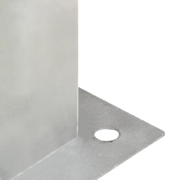 vidaXL Stolpfot 4 st galvaniserad metall 141 mm Silver