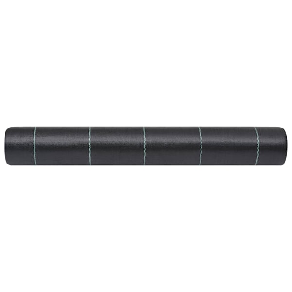 vidaXL Ogräsmatta svart 1x200 m PP Svart
