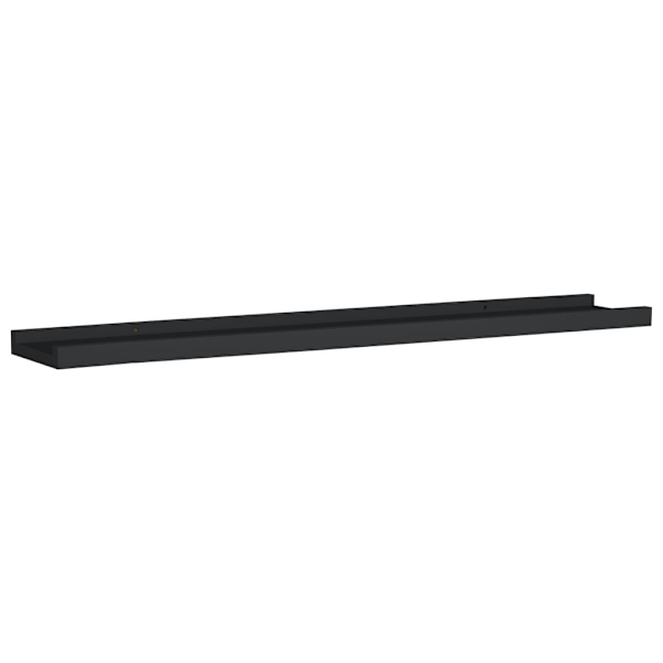 vidaXL Tavellist 2 st svart 80x9x3 cm MDF Svart