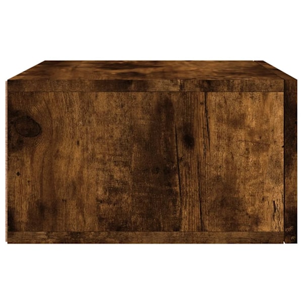 vidaXL Väggmonterat sängbord 2 st rökfärgad ek 35x35x20 cm Brun