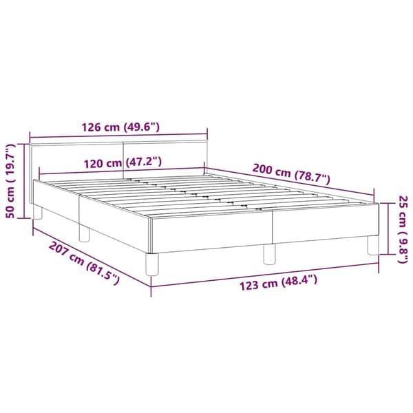 vidaXL Sängram utan madrass mörkgrön 120x200 cm sammet Grön