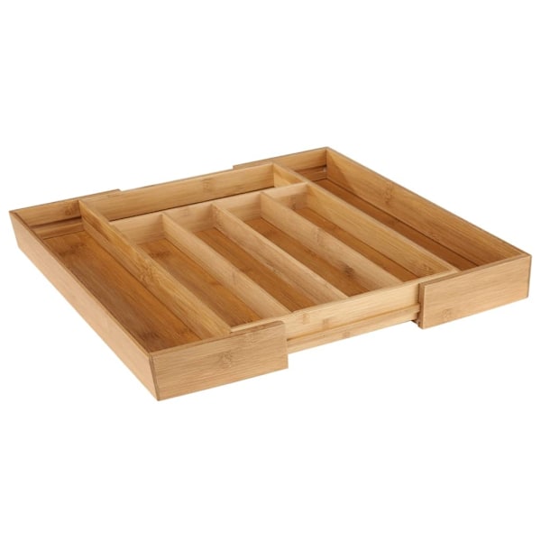 HI Besticklåda bambu utdragbar Brun