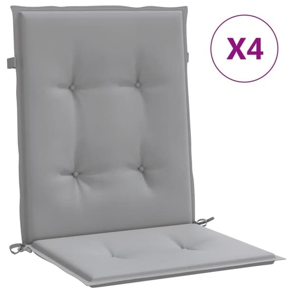 vidaXL Trädgårdsstolsdynor 4 st Grå 100 x 50 x 3 cm grå
