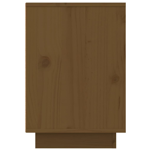 vidaXL Sängbord honungsbrun 50x34x50 cm massiv furu Brun