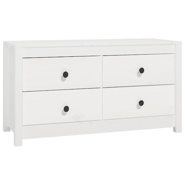 vidaXL Sidoskåp vit 100x40x54 cm massiv furu Vit