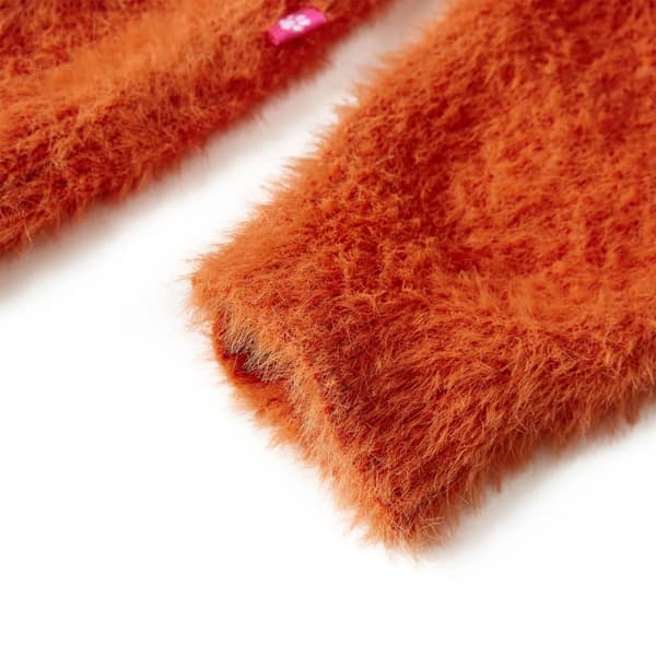 vidaXL Stickad tröja för barn orange 140 Orange