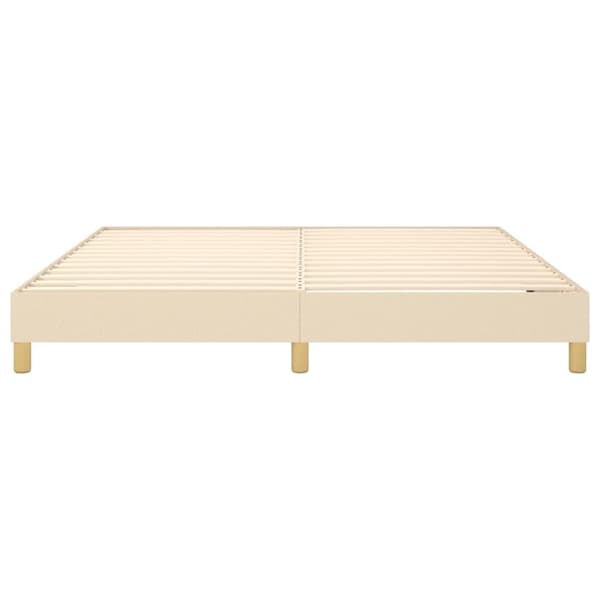vidaXL Ramsäng gräddvit 180x200 cm tyg Kräm
