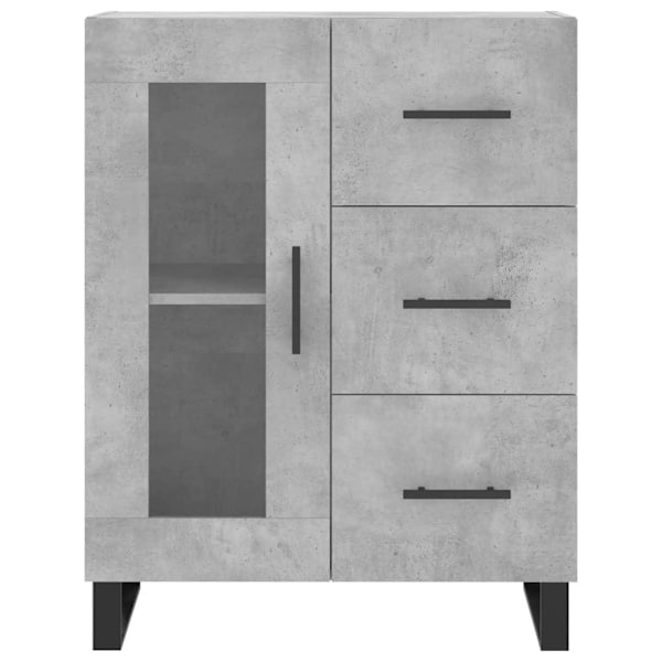 vidaXL Högskåp betonggrå 69,5x34x180 cm konstruerat trä Grå