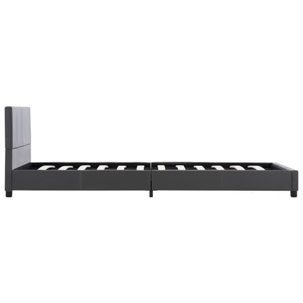 vidaXL Sängram grå konstläder 100x200 cm grå