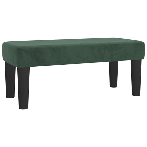 vidaXL Ramsäng med madrass mörkgrön 100x200 cm sammet Grön