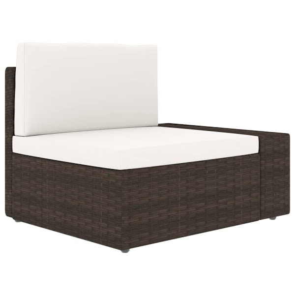 vidaXL Modulsoffa 2-sits konstrotting brun Brun
