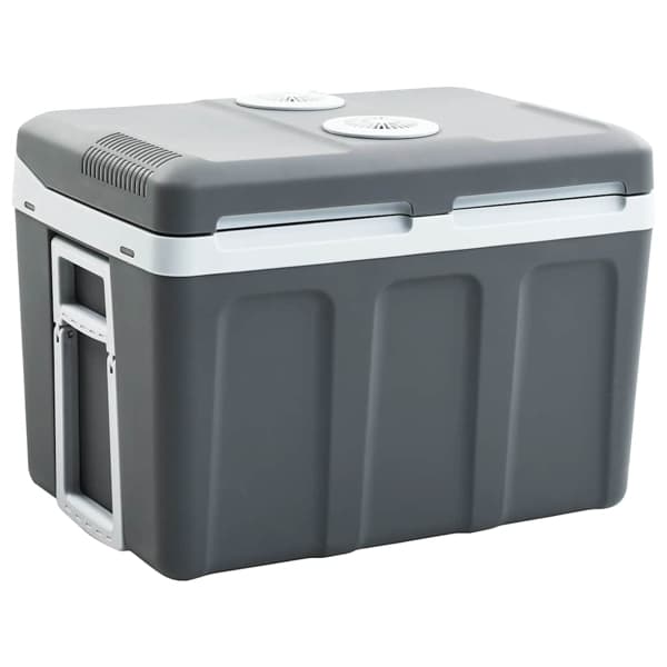 vidaXL Portabel termoelektrisk kylbox 40 L 12 V 230 V E grå