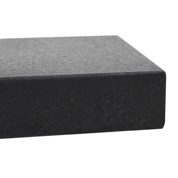 vidaXL Parasollfot granit 25 kg rektangulär svart Svart
