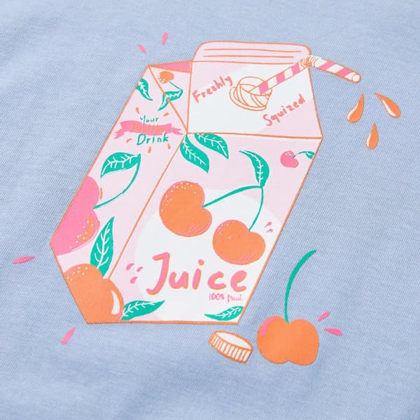 vidaXL T-shirt för barn blå 116 Blå