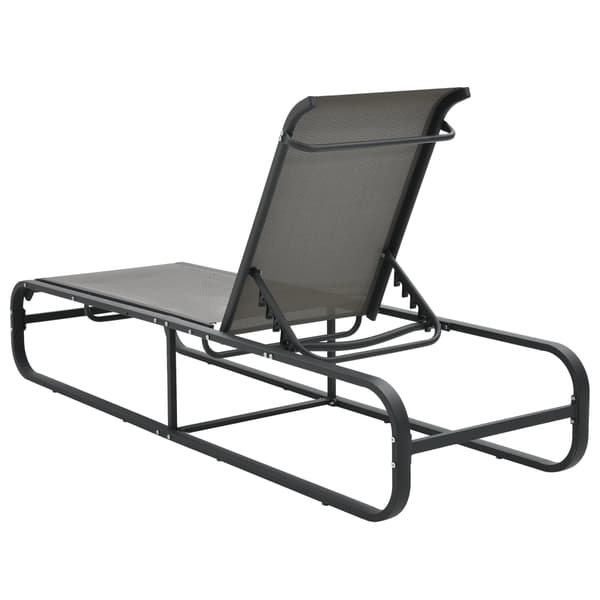 vidaXL Solsäng aluminium och textilene grå