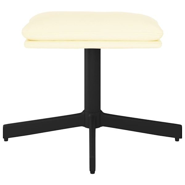 vidaXL Fotpall gräddvit 60x60x36 cm konstläder Kräm