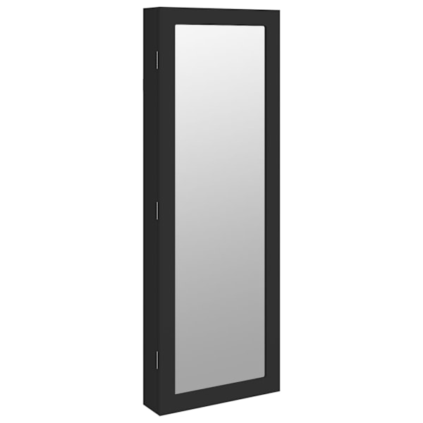 vidaXL Spegelskåp svart väggmonterat 37,5x10x106 cm Svart