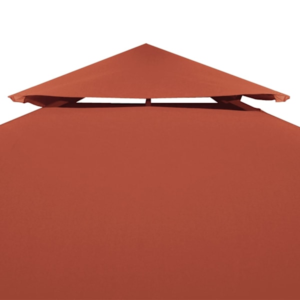 vidaXL Paviljongtak med ventilering 310 g/m² 4x3 m terrakotta Brun