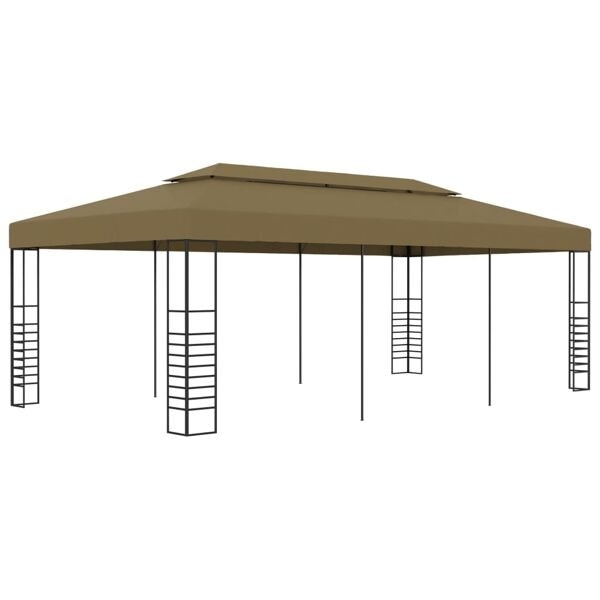 vidaXL Paviljong 6x3x2,7 m taupe 180 g/m² Taupe