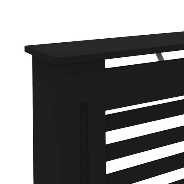 vidaXL Elementskydd svart 152x19x81,5 cm MDF Svart