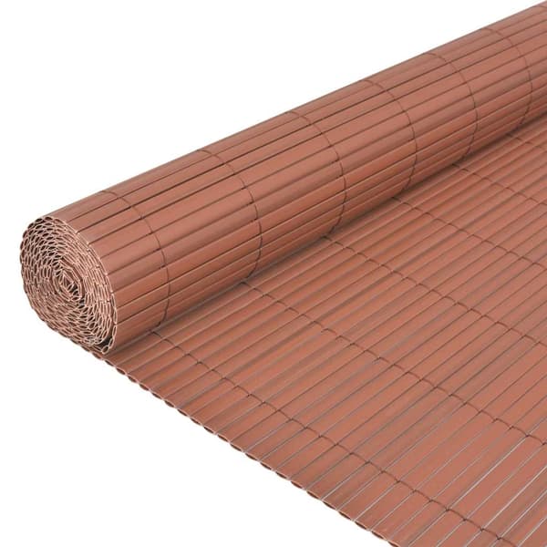 vidaXL Trädgårdsstängsel Brun 150 x 300 cm PVC Brun