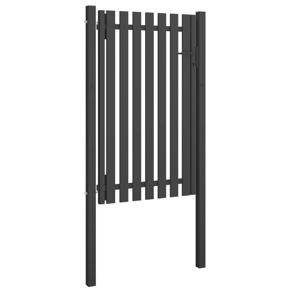 vidaXL Trädgårdsgrind stål 100x150 cm antracit Antracit