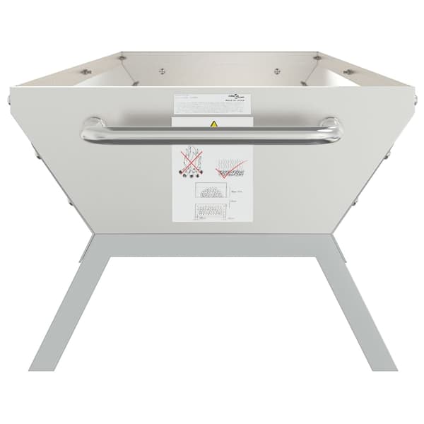 vidaXL Grillbricka silver 158x42x31 cm rostfritt stål Silver