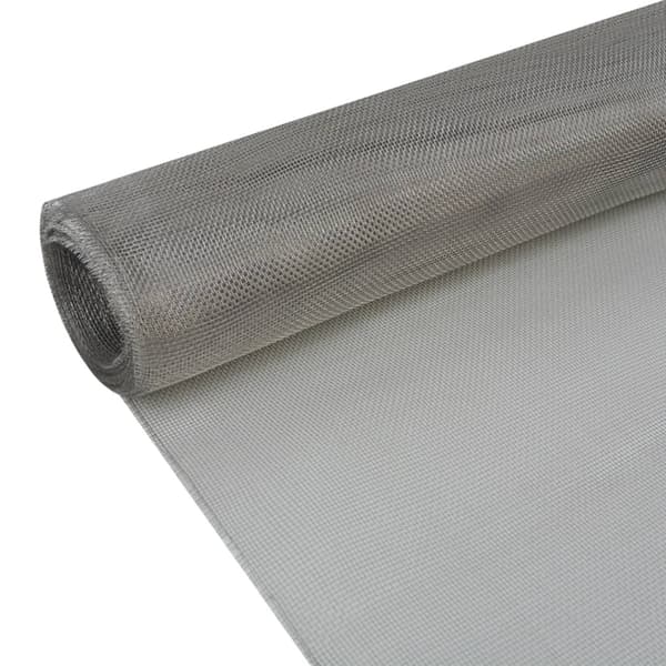vidaXL Nät 100x500 cm rostfritt stål 202 Silver
