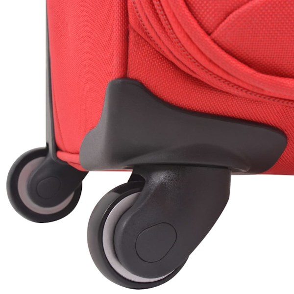 vidaXL Resväskor 3 st röd soft case Röd