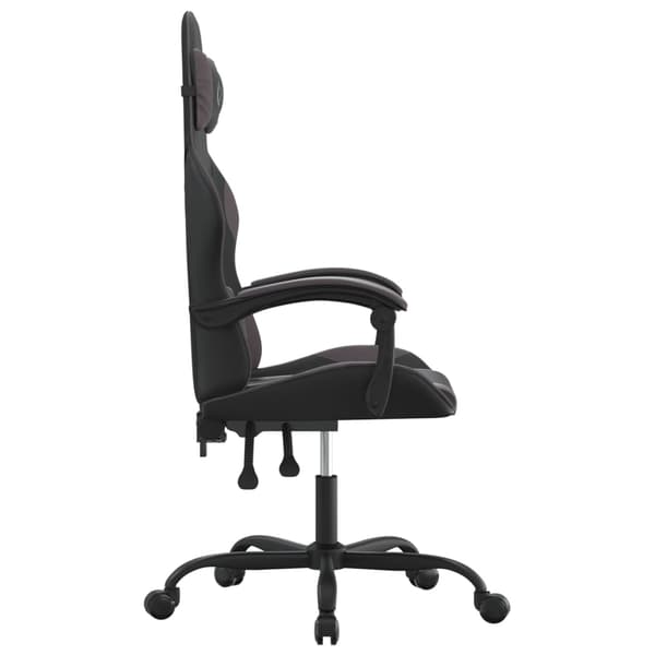 vidaXL Gamingstol svart och grå konstläder Grå