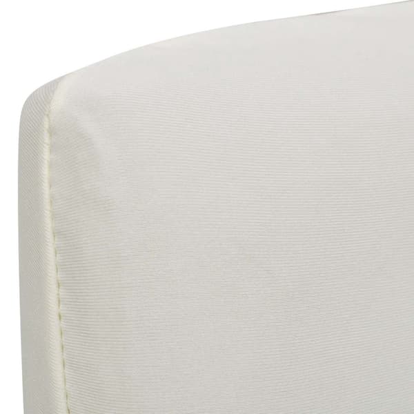 vidaXL Stolsöverdrag rak modell stretch 6 st gräddvit Creme