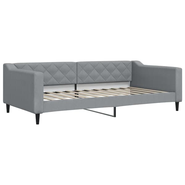 vidaXL Dagbädd ljusgrå 100x200 cm tyg Grå