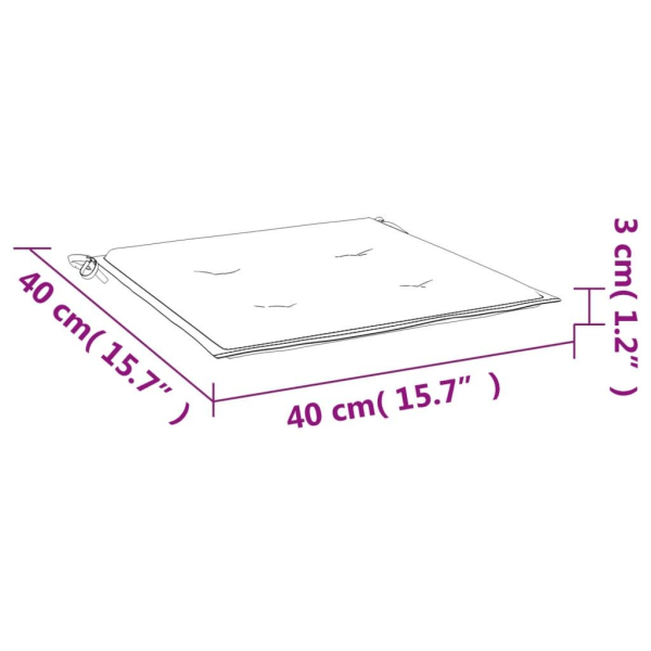 vidaXL Stolsdynor 4 st kungsblå 40x40x3 cm oxfordtyg Blå