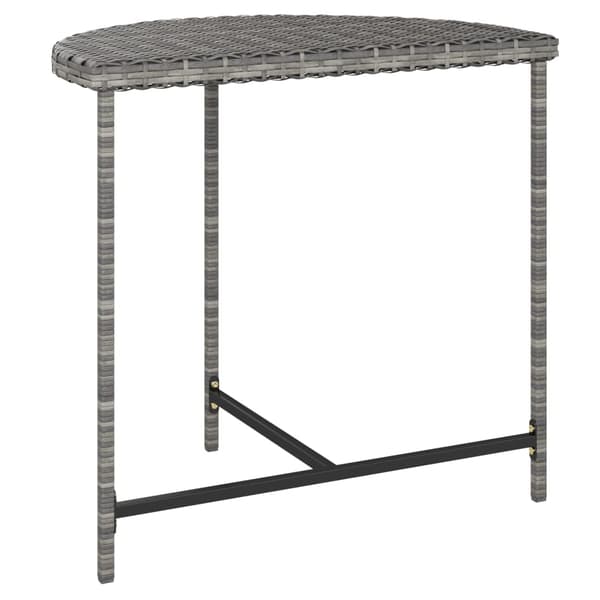vidaXL Trädgårdsbord grå 80x50x75 cm konstrotting grå