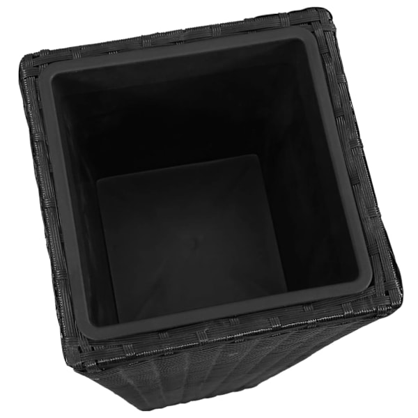 vidaXL Blomkruka konstrotting svart 3-pack Svart