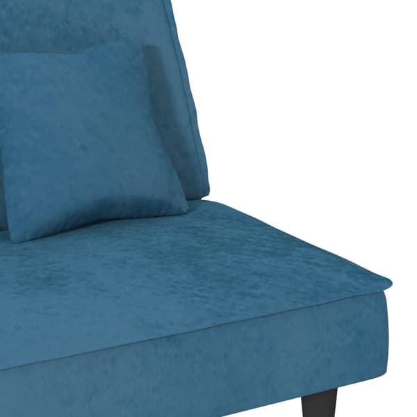 vidaXL Bäddsoffa blå sammet Blå