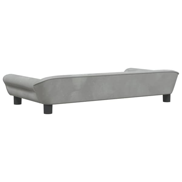 vidaXL Barnsoffa ljusgrå 100x50x26 cm sammet Grå
