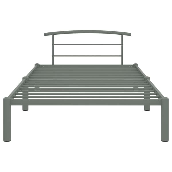 vidaXL Sängram grå metall 100x200 cm grå