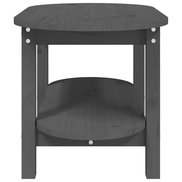 vidaXL Soffbord grå 80x45x45 cm massiv furu Grå