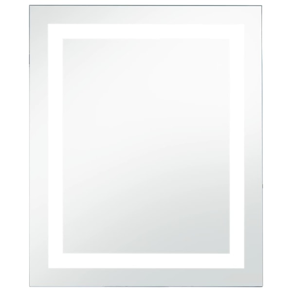 vidaXL Badrumsspegel LED med touch-sensor 60x80 cm Silver