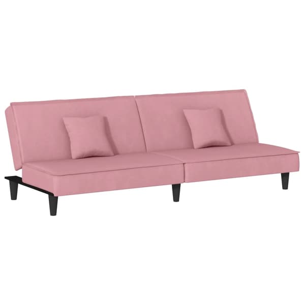 vidaXL Bäddsoffa rosa sammet Rosa