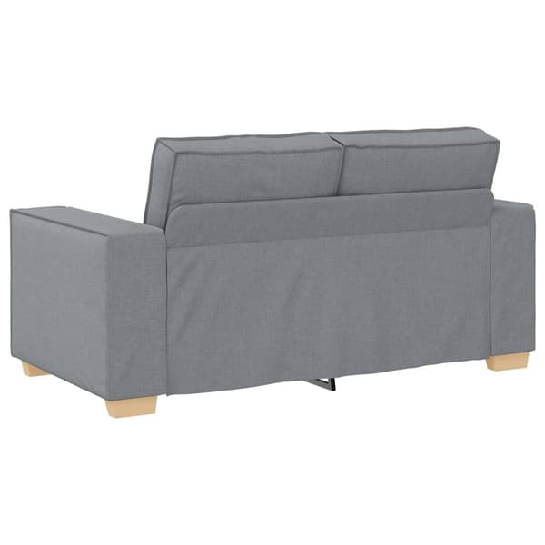 vidaXL Soffa 3 st Ljusgrå Linnenblandad tyg Grå